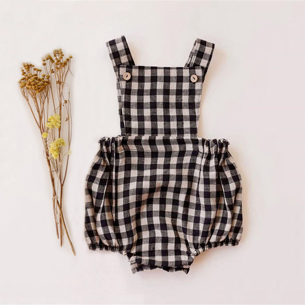 ชุดจั้มสูทเด็กผู้หญิงเด็กผู้ชา - Baby Summer Linen Sleeveless Jumpsuit บทวิจารณ์และราคา