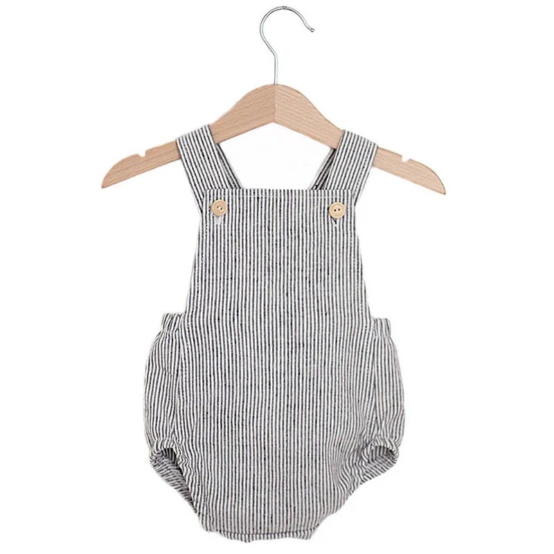 ชุดจั้มสูทเด็กผู้หญิงเด็กผู้ชา - Baby Summer Linen Sleeveless Jumpsuit บทวิจารณ์และราคา