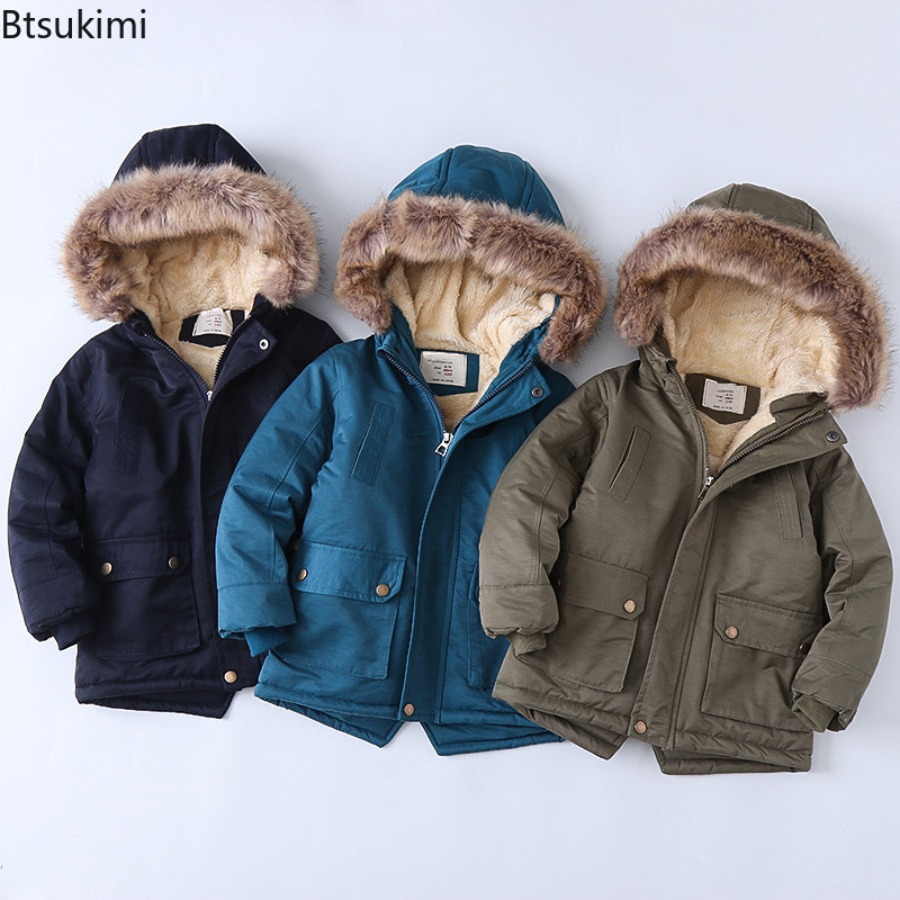 เสื้อโค้ทเด็กบุขนแกะหนานุ่ม แจ - Toddler Boy Winter Fleece Jacket บทวิจารณ์และราคา