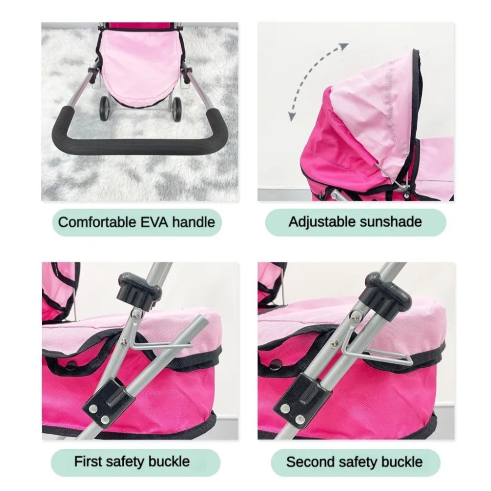 รถเข็นตุ๊กตาสำหรับเด็ก รถเข็นต - Lightweight Foldable Baby Stroller Compact บทวิจารณ์และราคา